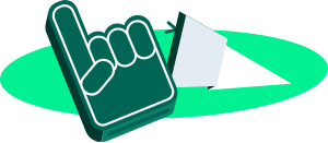 foam finger and flag image